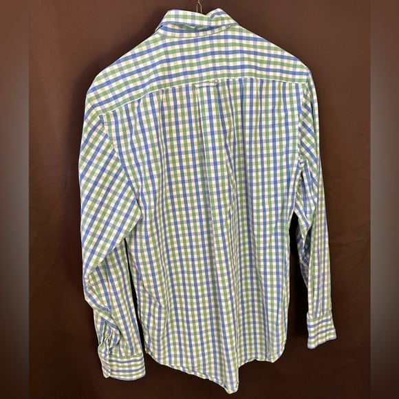 IZOD Blue/Green Checkered Button Down - Picture 2 of 3